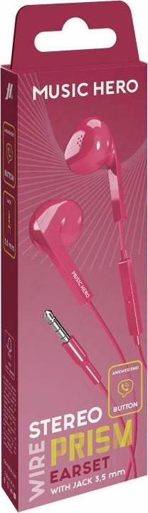Produktbild SBS MUSIC HERO PRISM Stereo In-Ear Headset mit Klinkenkabel rot (Kabelgebunden)