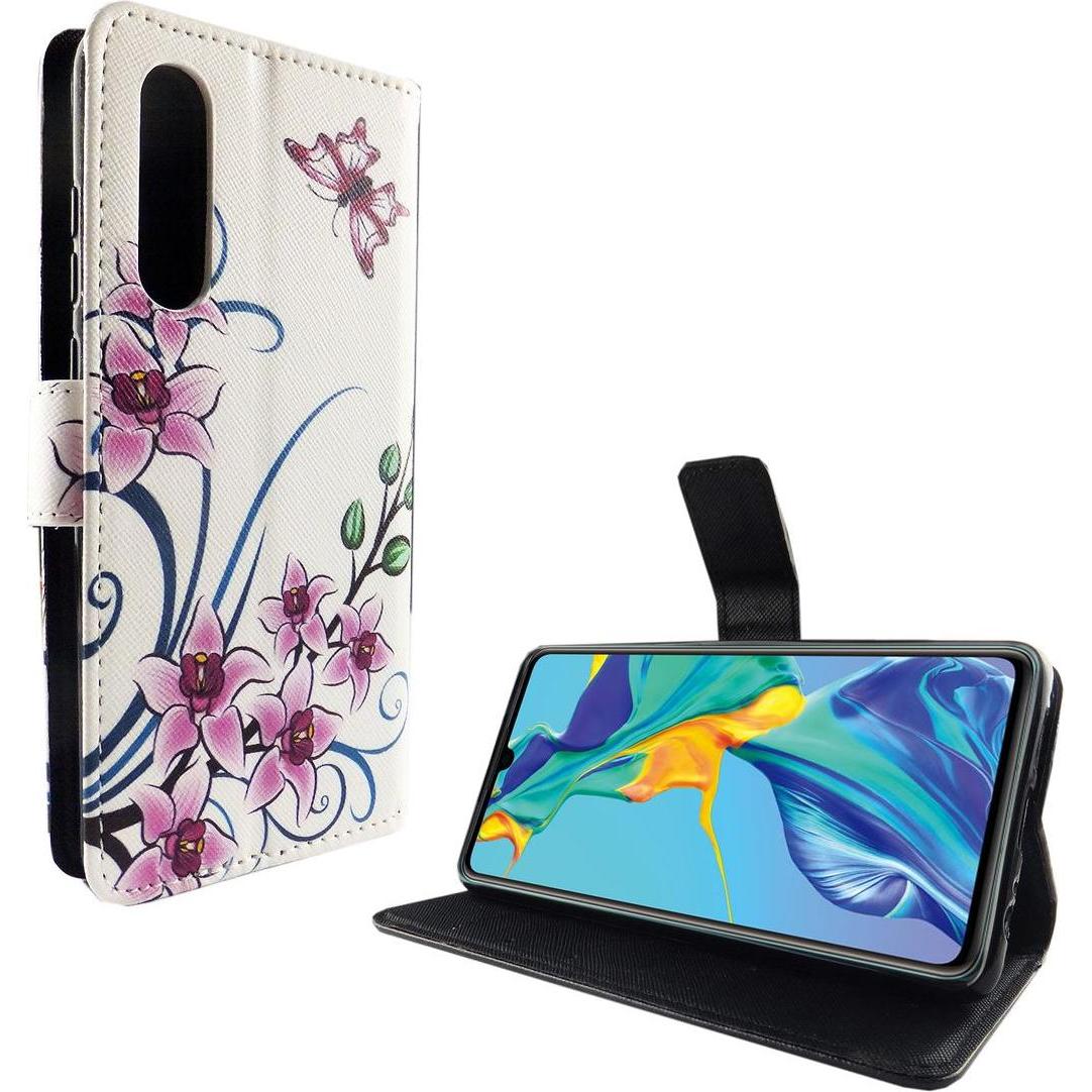 König Design Hülle Handy Schutz für Huawei P30 Case Cover Tasche Wallet Etui Handyhülle Neu (Huawei P30), Smartphone Hül...