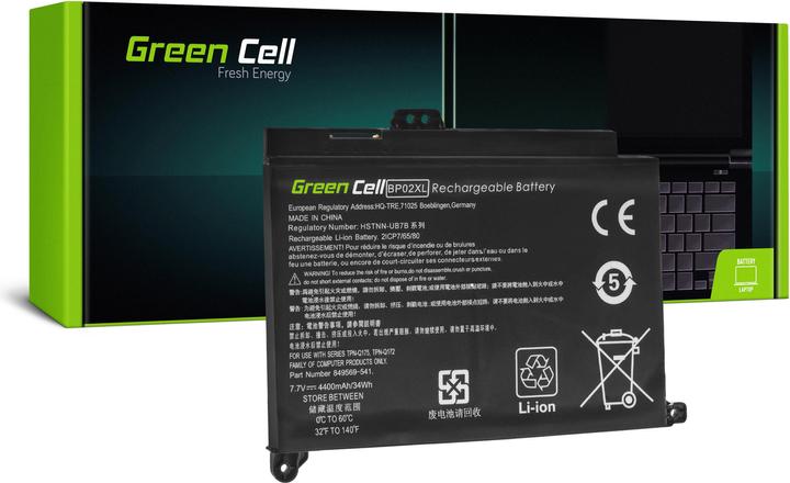GreenCell Batteria BP02XL per HP Pavilion 15-AU 15-AU051NW 15-AU071NW 15-AU102NW 15-AU107N (2 Celle, 4500 mAh)