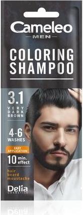 Image du produit Cameleo Men Coloring Shampooing Very Dark Brown Hair Beard Mustache Visible Color in 10 Minutes (15 ml)