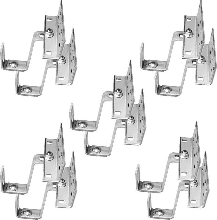 Produktbild Offgridtec Befestigungskit mit Dachhaken 3-fach verstellbar (für Dachziegel) für Schrägdachmontage 3 Solarp (Solaranlage Montagematerial)