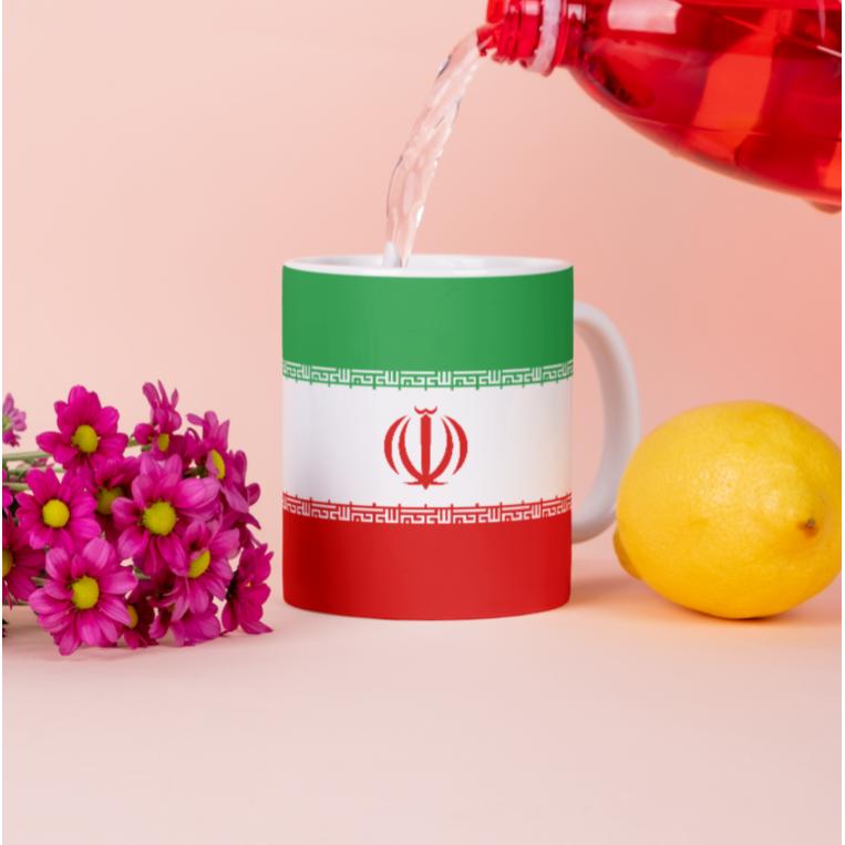 Tinisu, Tasse, Iran Kaffeetasse Flagge Pot Kaffee Tasse IRN Becher Coffeecup BÃ¼ro Tee (325 ml, 1 x)