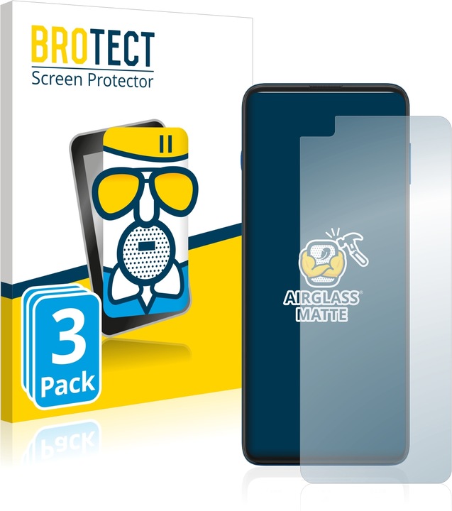 Actual product image BROTECT AirGlass Glass Matte (3 Piece, Motorola Moto G100)