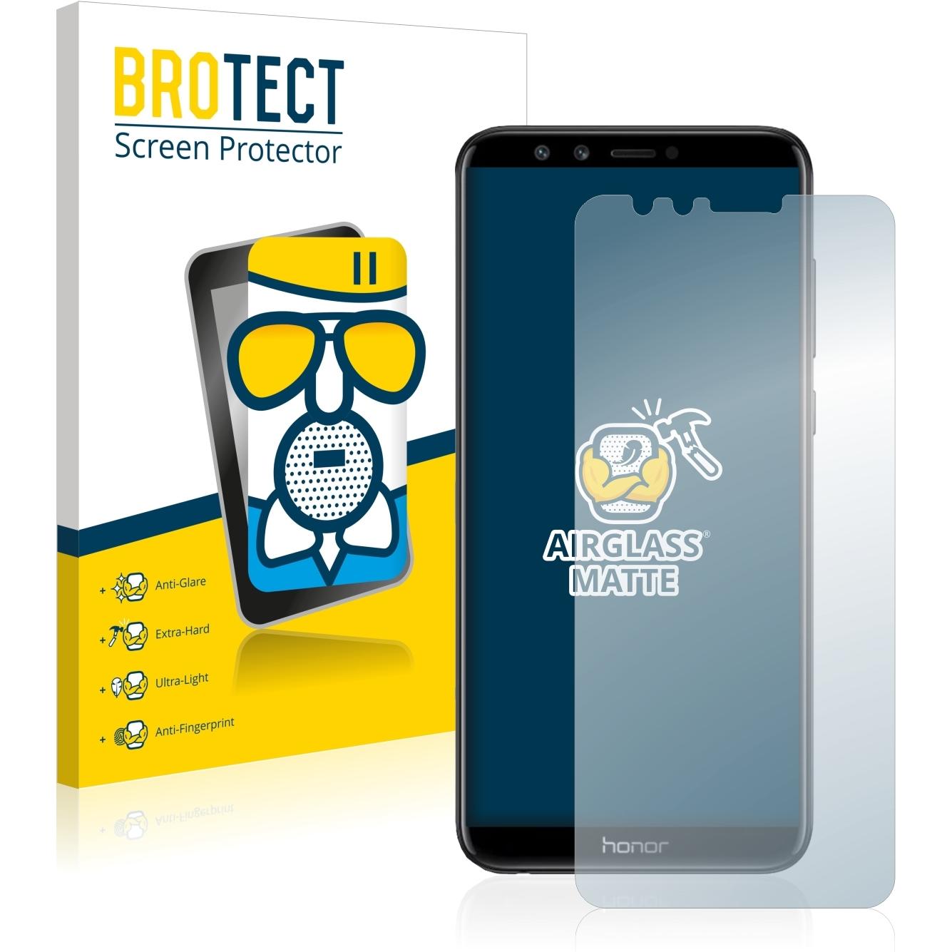 BROTECT AirGlass Panzerglasfolie Matt (1 Stück, Honor 9 Lite), Smartphone Schutzfolie, Grau