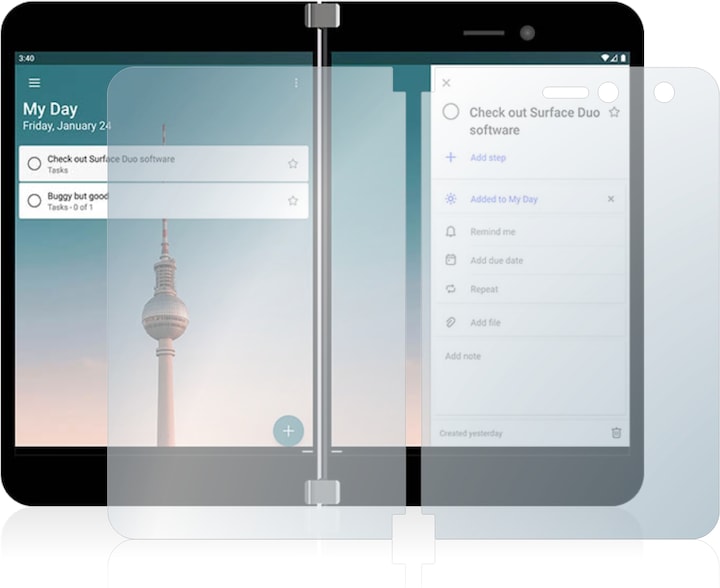 Produktbild BROTECT AirGlass Panzerglasfolie Matt (1 Stück, Microsoft Surface Duo)