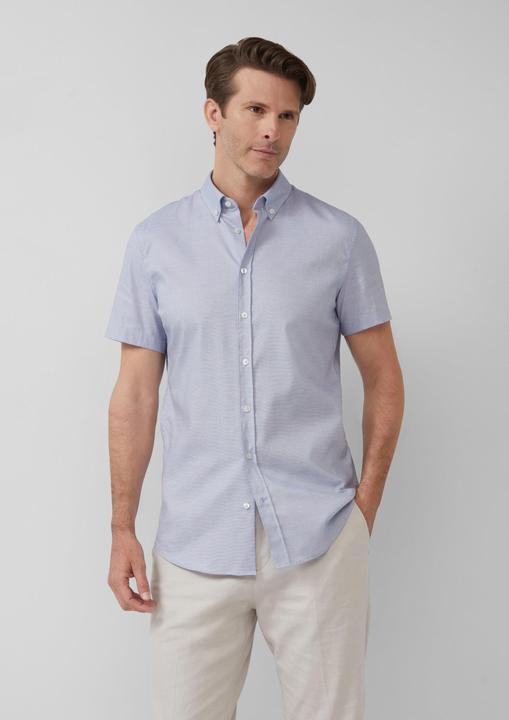 Immagine prodotto s.Oliver Hemd Tailored Fit: Baumwollhemd mit Fischgrätmuster (38)