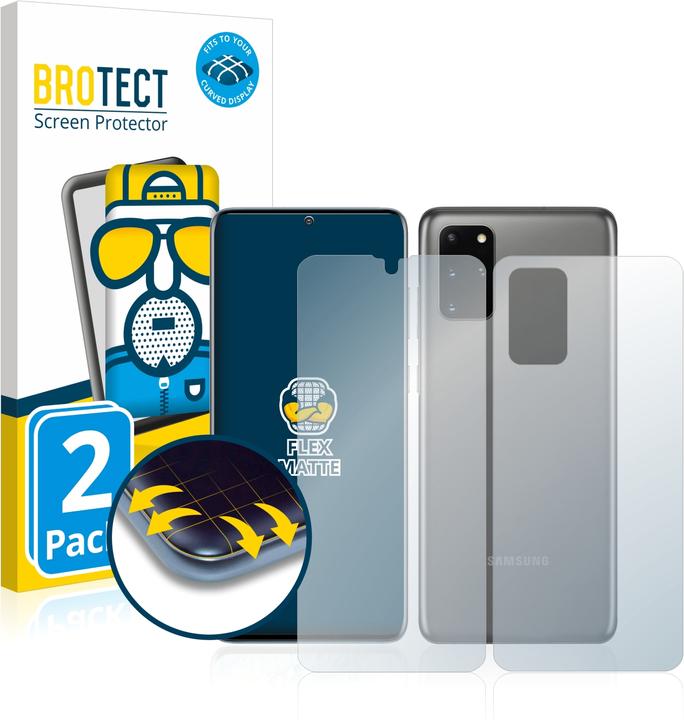 Produktbild BROTECT Full-Cover Displayschutz Matt (2 Stück, Samsung Galaxy S20+)