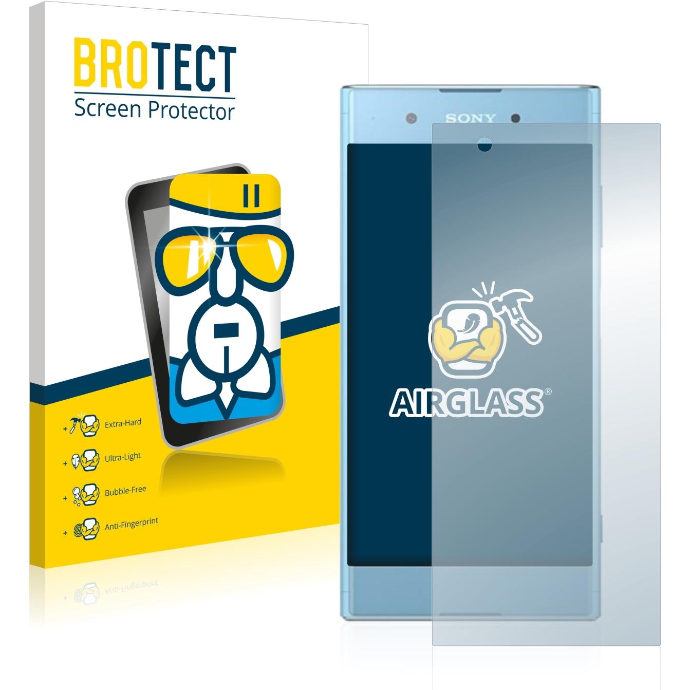 BROTECT AirGlass Panzerglasfolie (1 Stück, Sony Xperia XA1 Plus), Smartphone Schutzfolie, Transparent