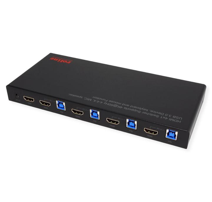 Actual product image Roline KVM Switch 4fach, USB + HDMI 4K60