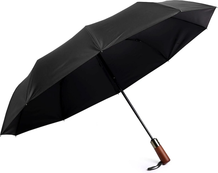 Oliver Weber Collection Regenschirm Automatik Faltbar Gross Schwarz