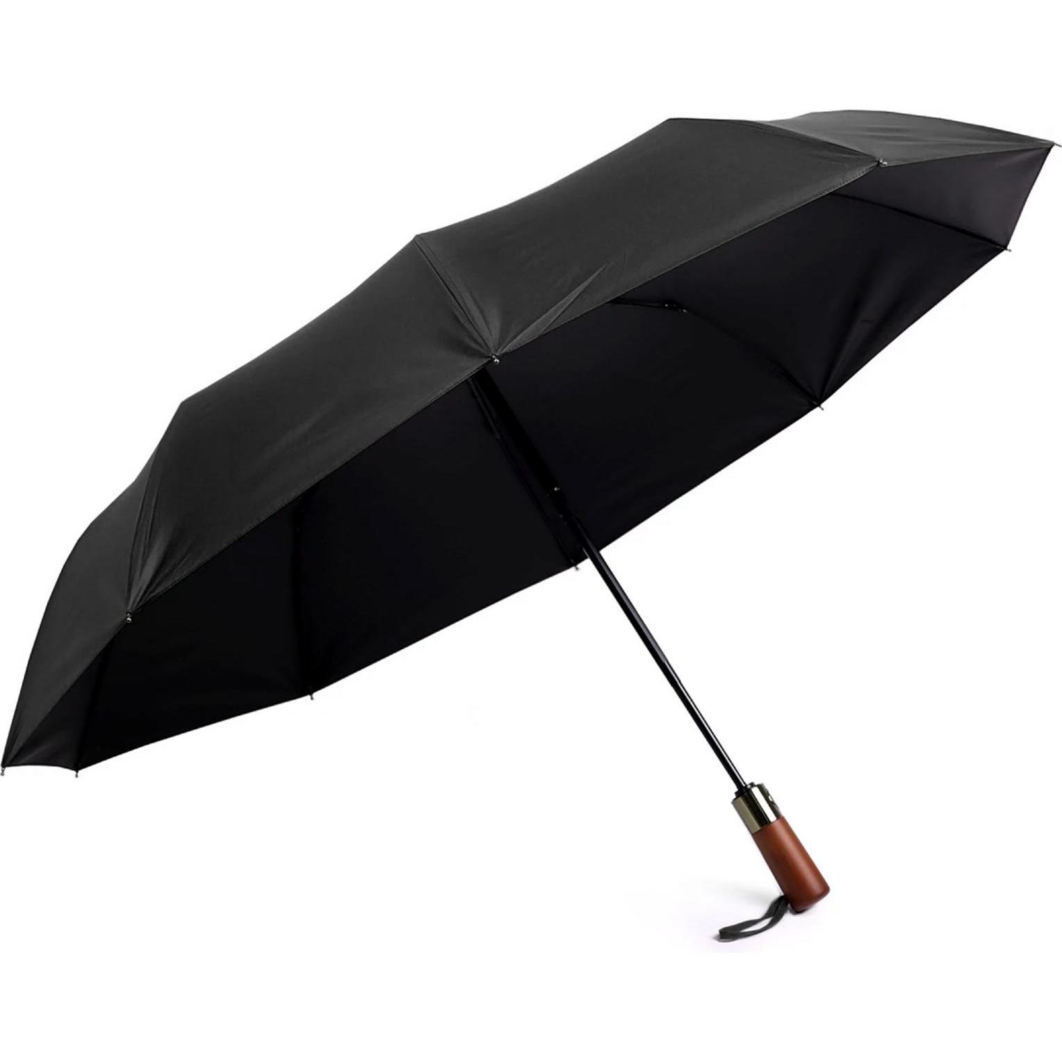 Oliver Weber Collection, Regenschirm, Regenschirm Automatik Faltbar Gross Schwarz, Schwarz