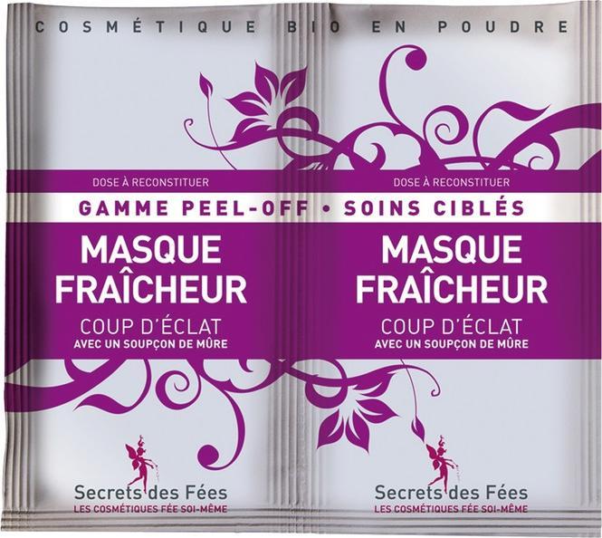 Actual product image Secrets des Fées Fresh BIO Face Mask Freshness Kick Blackberry - 2x8g -