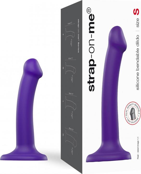 Actual product image Strap-on-me Semi-Realistic Dual Density Bendable Dildo Purple S