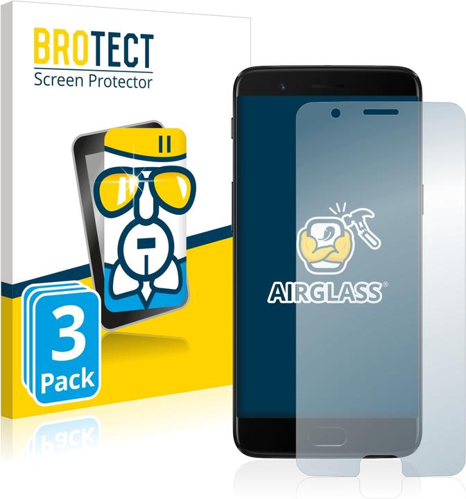 Actual product image BROTECT AirGlass Glass (3 Piece, OnePlus 5)