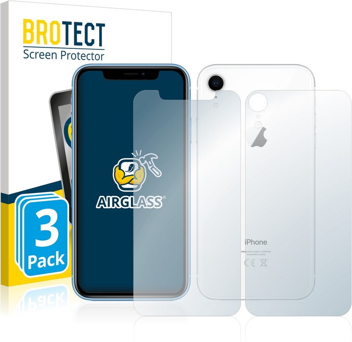 Produktbild BROTECT AirGlass Panzerglasfolie (3 Stück, Apple iPhone XR)