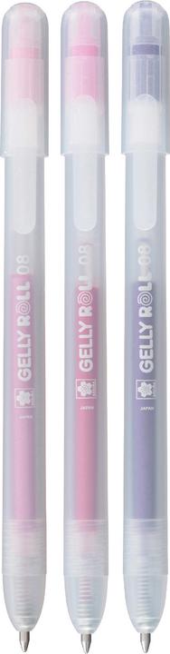 Productafbeelding Sakura Gelly Roll Retractable Classic Gelschreiber transparent 0,45 mm, Schreibfarbe: farbsortiert (Paars, Roze, Roze, 3x)