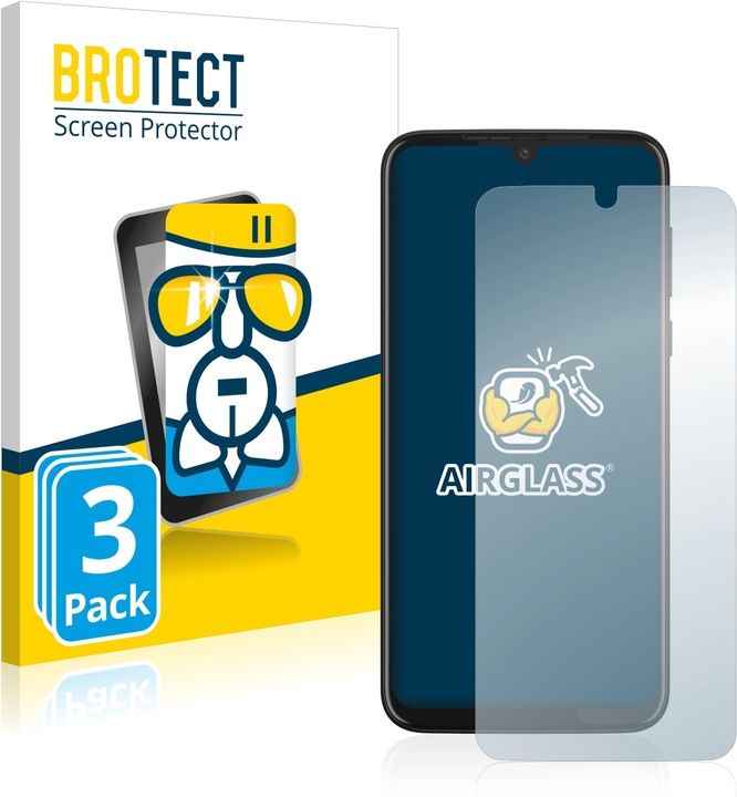 Actual product image BROTECT AirGlass Glass (3 Piece, Motorola Moto G8 Plus)