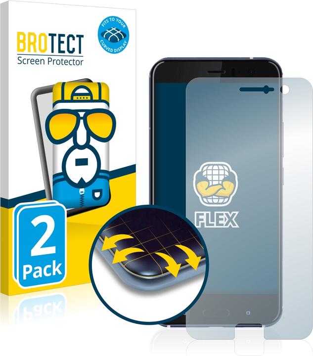 Actual product image BROTECT Full-Cover Protector (2 Piece, HTC U11)
