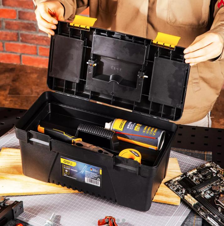 Actual product image Deli Plastic tool box Tools EDL432417 15 " (1 pieces)