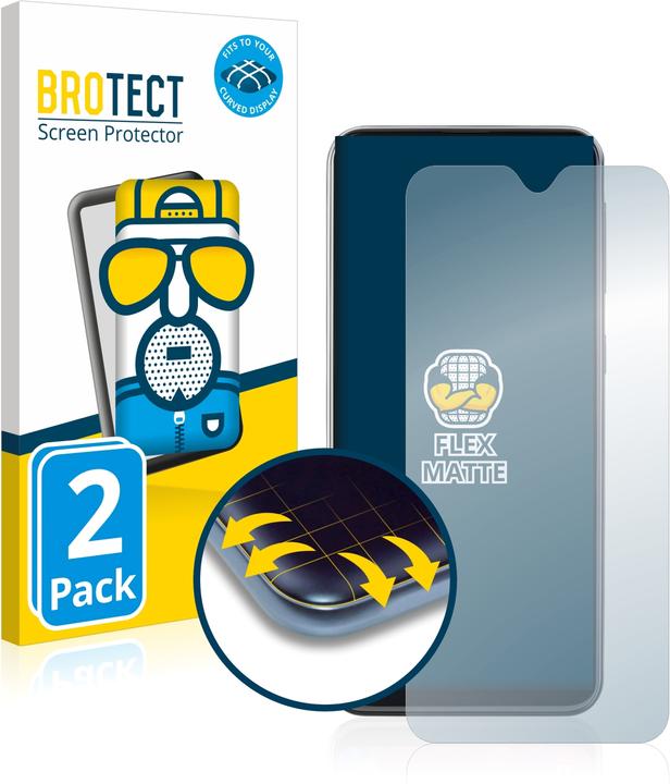 Actual product image BROTECT Full-Cover Protector Matte (2 Piece, Samsung Galaxy A20e)
