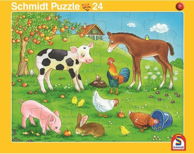 Schmidt Spiele Schmidt 2 kaderpuzzel 16/24T dieren/dier kinderen (24 onderdelen)