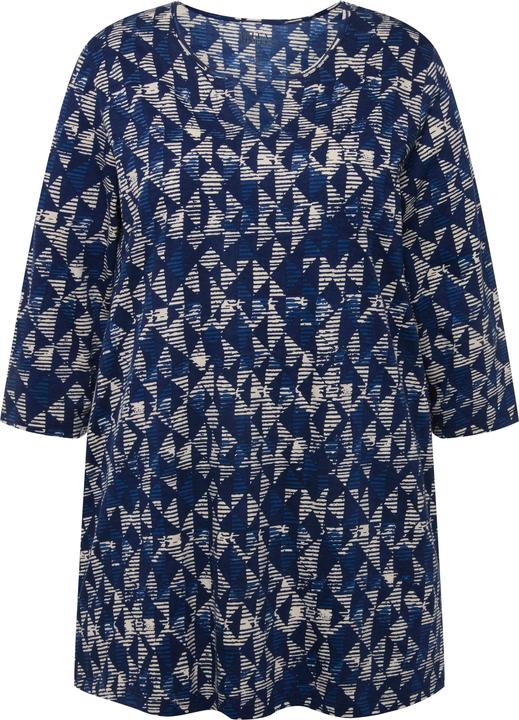 Actual product image Ulla Popken Graphic Triangle Two Tone Knit Tunic (68)