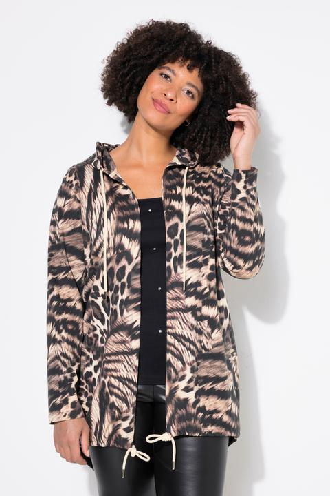 Produktbild Angel of Style Sweatjacke, offene Form, Leo, Kapuze (44)