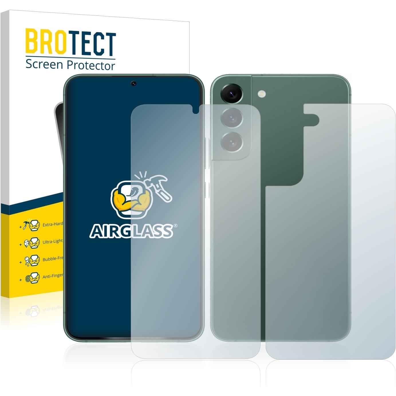 BROTECT AirGlass Panzerglasfolie (1 Stück, Samsung Galaxy S22 5G), Smartphone Schutzfolie, Transparent