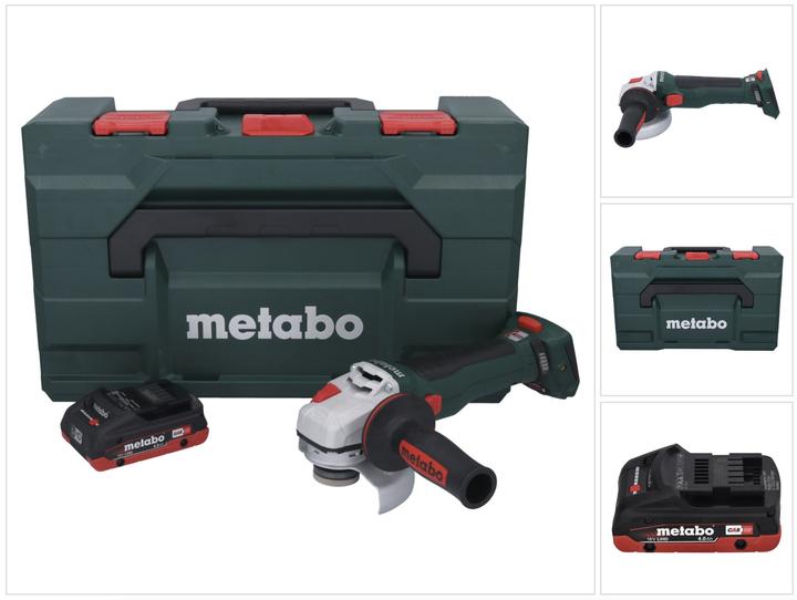 Produktbild Metabo WB 18 LT BL 11-125 Quick Akku Winkelschleifer 18 V 125 mm Brushless + 1x Akku 4,0 Ah + metaB (125 mm)