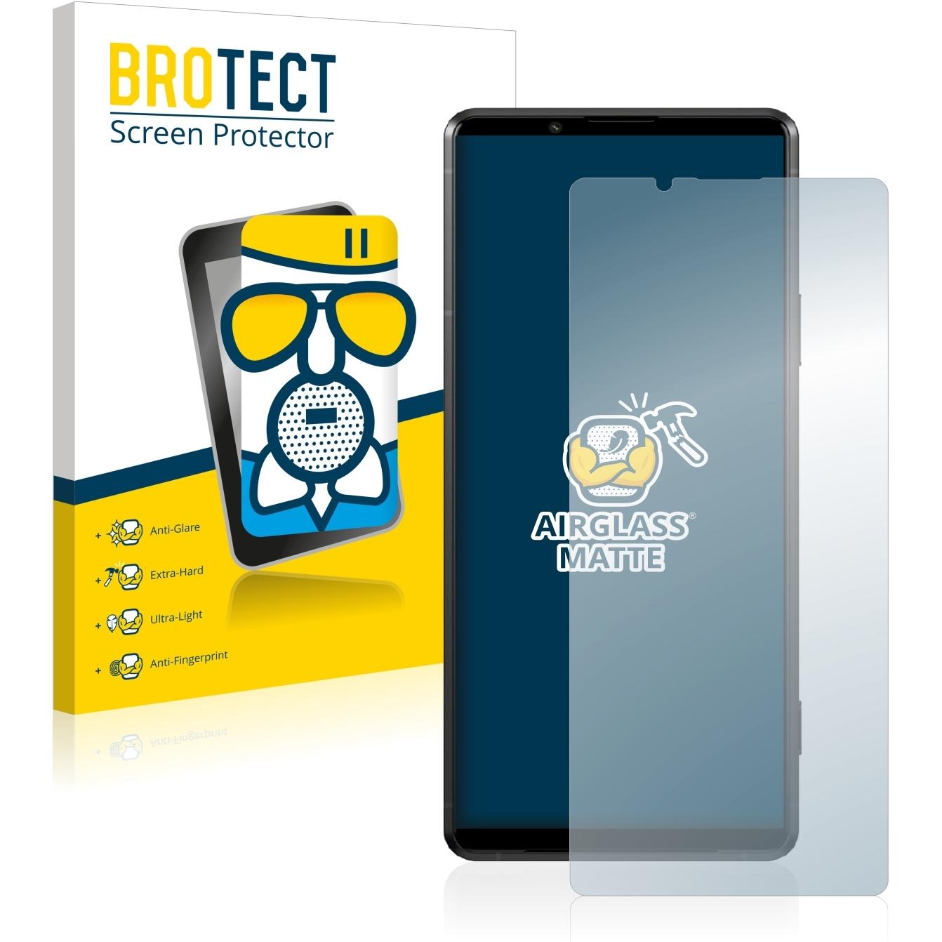 BROTECT AirGlass Panzerglasfolie Matt (1 Stück, Sony Xperia Pro-I), Smartphone Schutzfolie, Grau
