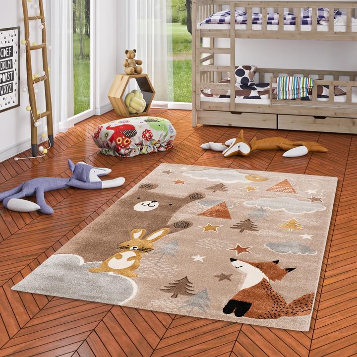 Actual product image Pergamon Maui Kids fox and bear (120 x 170 cm)