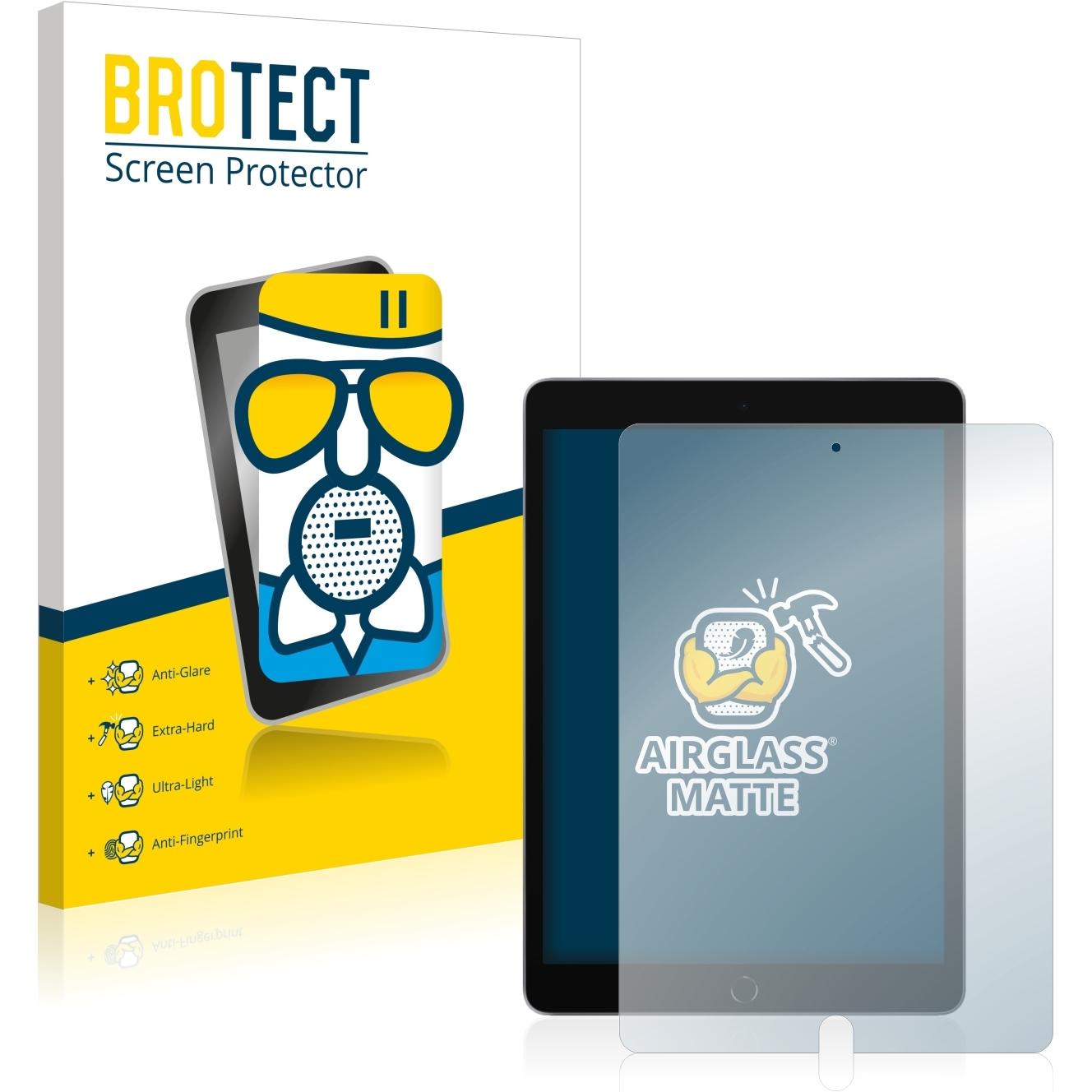 BROTECT AirGlass Panzerglasfolie Matt (1 Stück, iPad 10.2), Tablet Schutzfolie