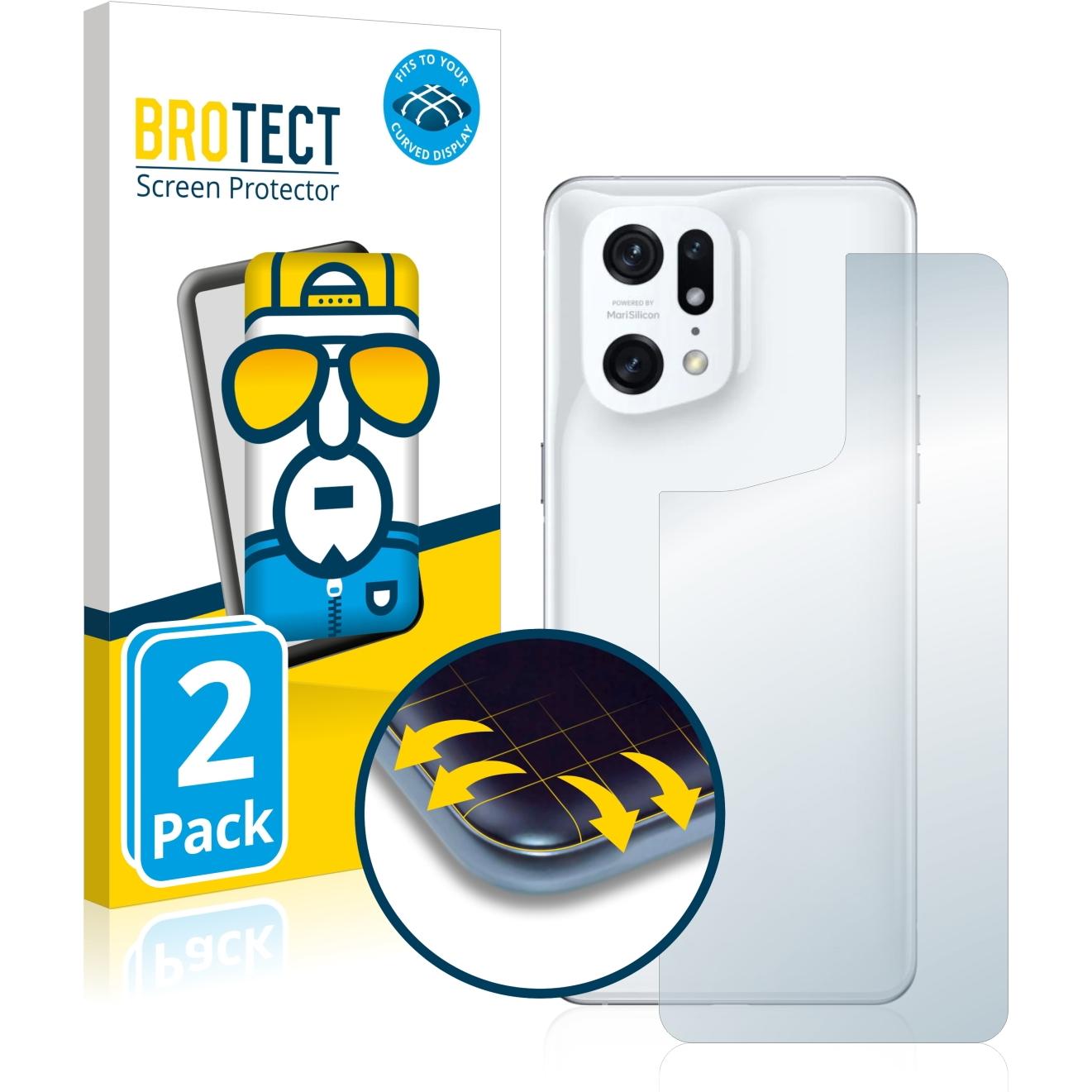 Thumbnail - BROTECT Full-Cover Displayschutz (2 Stück, Oppo Find X5 Pro), Smartphone Schutzfolie, Transparent