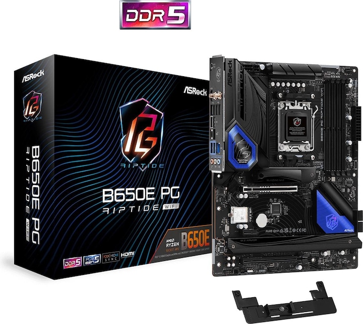 Image du produit AsRock B650E PG Riptide WiFi (AM5, AMD B650, ATX)