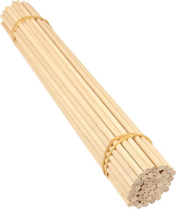 Produktbild trendmarkt24 Holzstäbe Set rund 50 Stück Buche Rundholzstäbe 50 cm / 500mm x 8mm Bastelhölzer