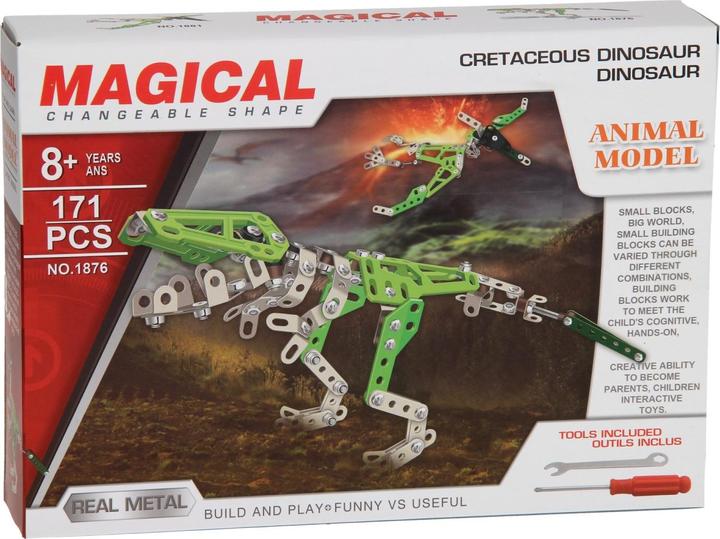 Image du produit Boîte de construction Dino en métal, 171 pcs.