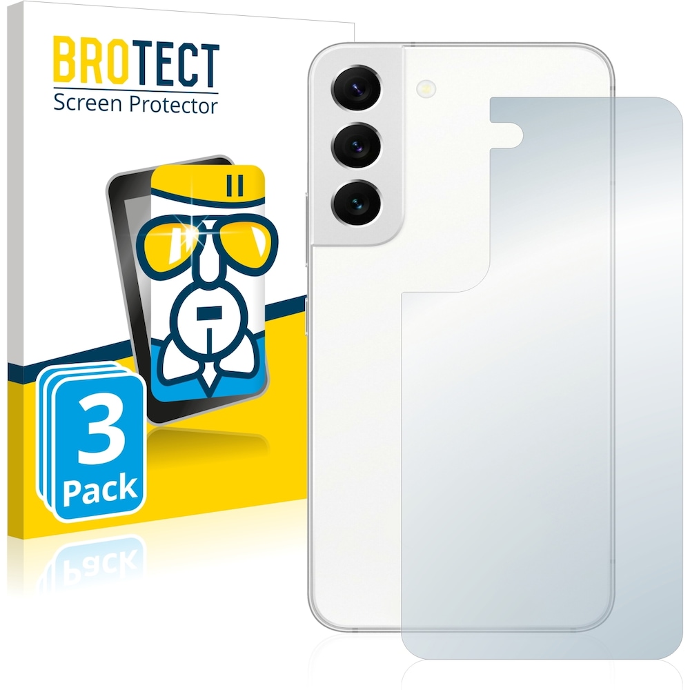 BROTECT AirGlass Panzerglasfolie (3 Stück, Samsung Galaxy S22 5G), Smartphone Schutzfolie, Transparent