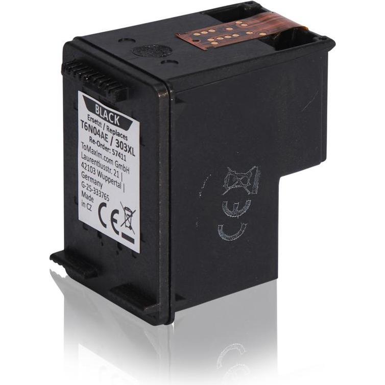 Inkadoo, Druckerpatrone, Druckerpatronen kompatibel zu HP T6N04AE / 303XL Druckkopfpatrone, schwarz Schwarz (BK)