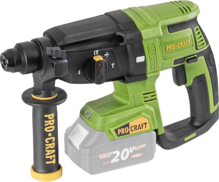 Produktbild Procraft PHA40bb-c Akku Bohrhammer 20 V 2,6 J SDS plus Brushless + 1x Akku 4,0 Ah + Ladegerät +