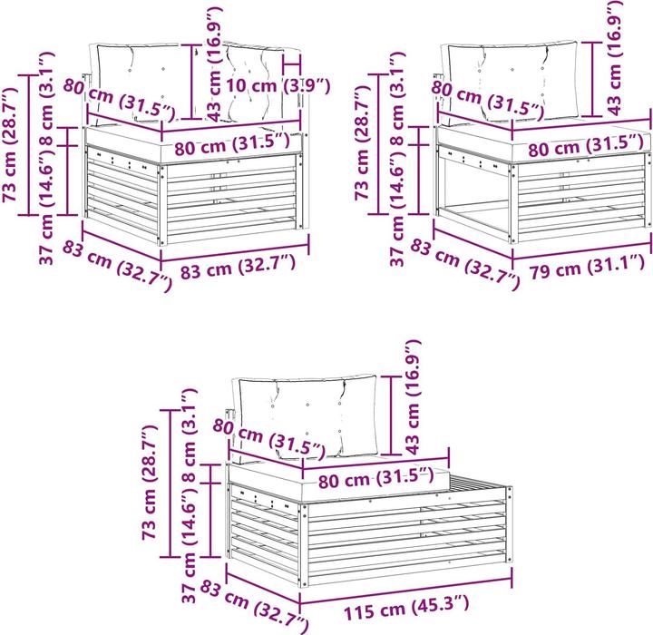 Produktbild vidaXL Outdoor-Sofa