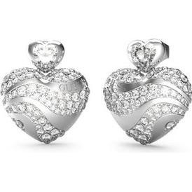 Guess, Ohrringe, - Romantic steel earrings with zircons In My Heart JUBE04499JWRHT/U