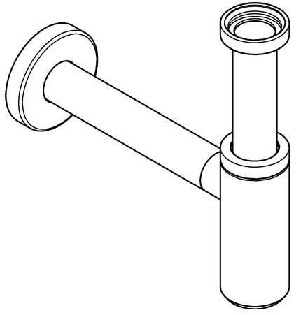 Image du produit Grohe Siphon design 1 1/4" 28912DC0 supersteel (Matériel de montage de siphon, 1 1/4")