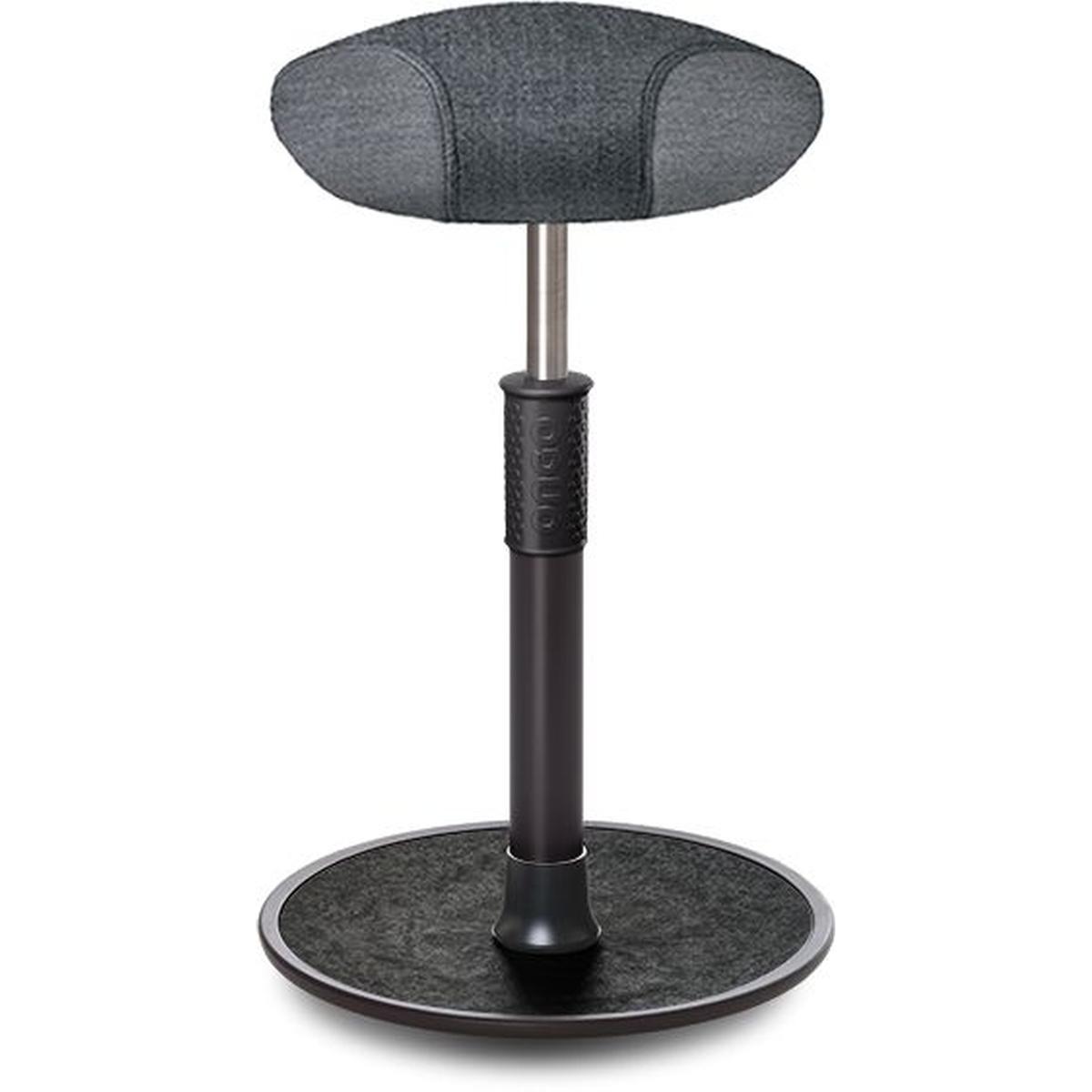 Ongo, Bürostuhl, Sitz- Stehhocker Free Tall Triangel Camira Rivet Anthrazit schwarz /schwarz