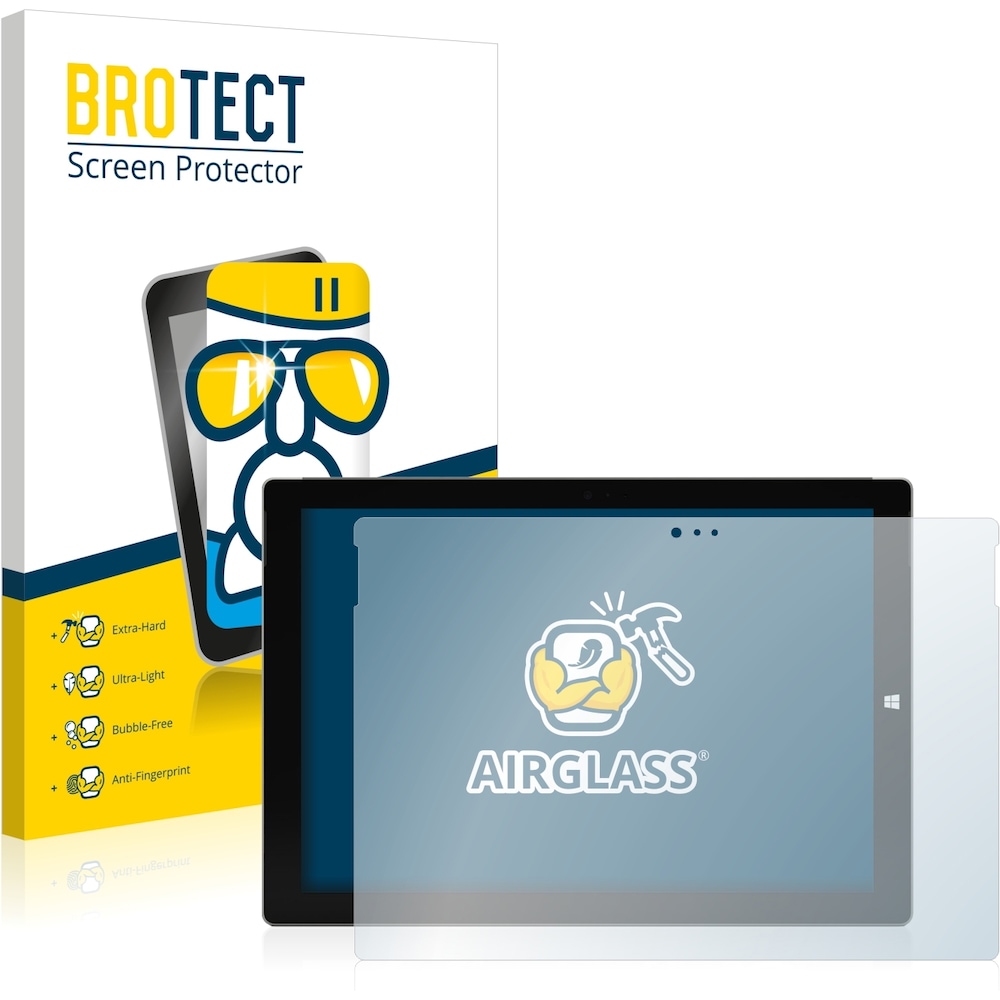 BROTECT AirGlass Panzerglasfolie (1 Stück, Microsoft Surface Pro 3), Tablet Schutzfolie