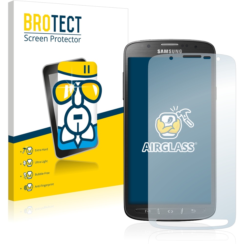 BROTECT AirGlass Panzerglasfolie (1 Stück, Samsung Galaxy S4 Active), Smartphone Schutzfolie, Transparent