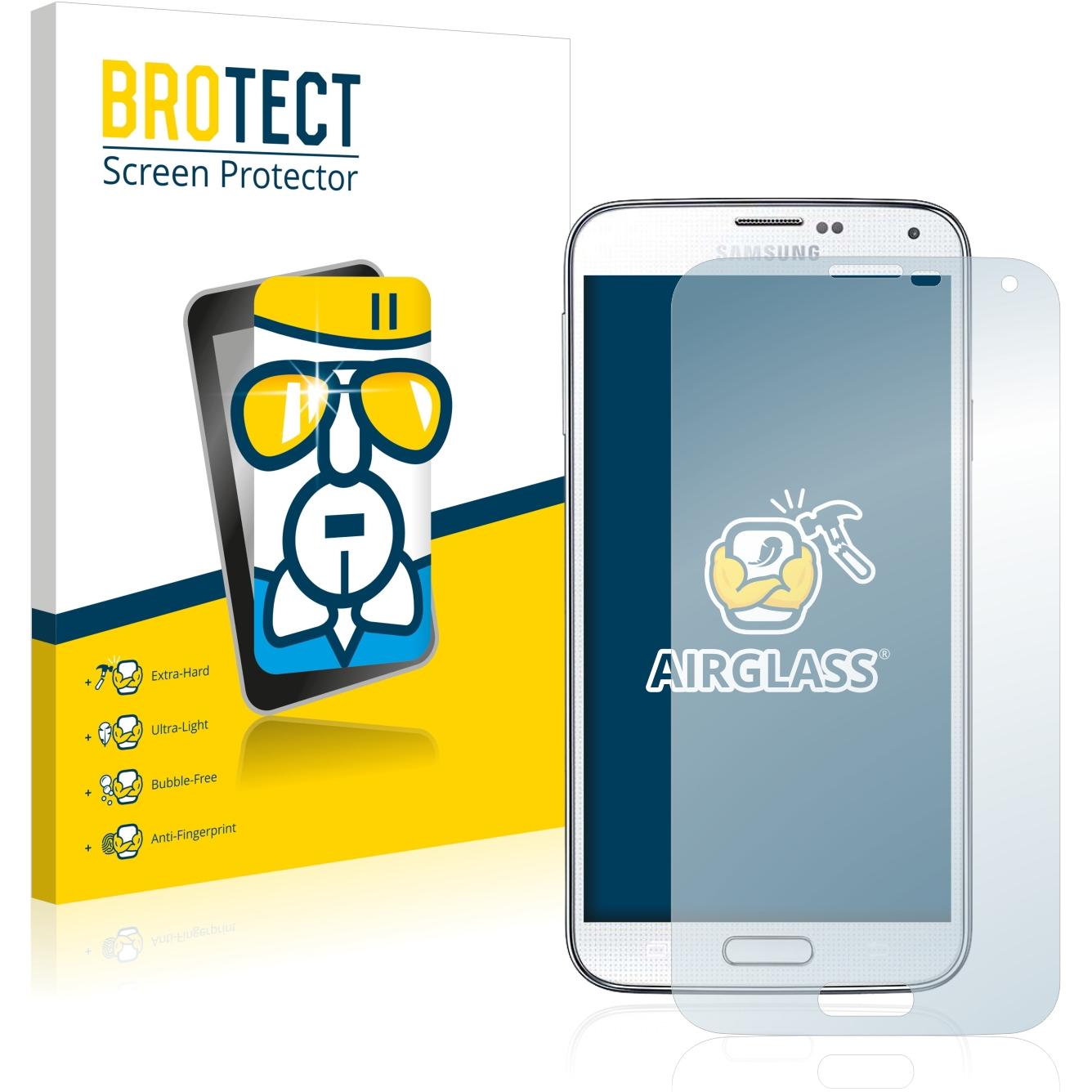BROTECT AirGlass Panzerglasfolie (1 Stück, Samsung Galaxy S21), Smartphone Schutzfolie, Transparent