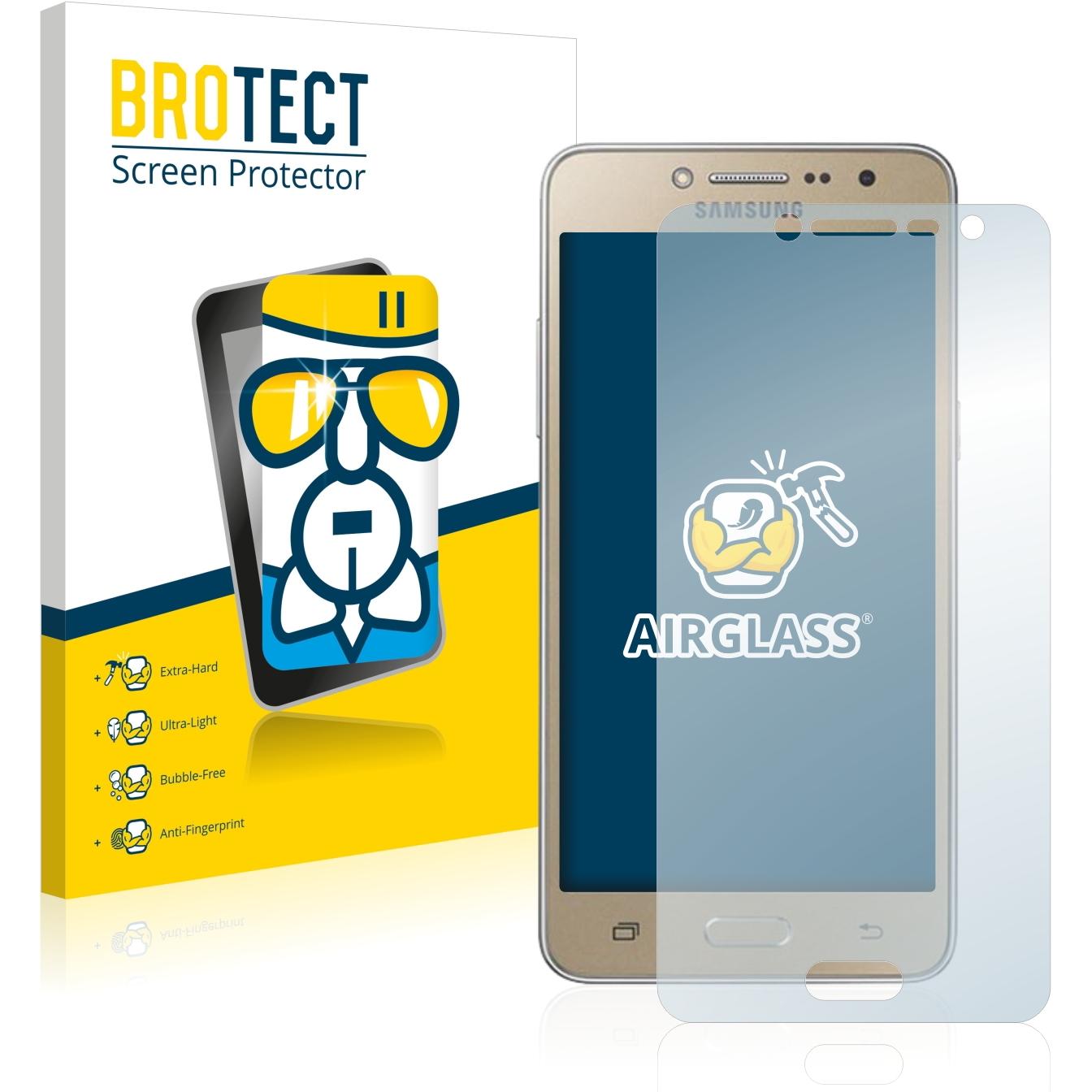 BROTECT AirGlass Premium (1 Stück, Samsung Galaxy J2 Prime), Smartphone Schutzfolie, Transparent