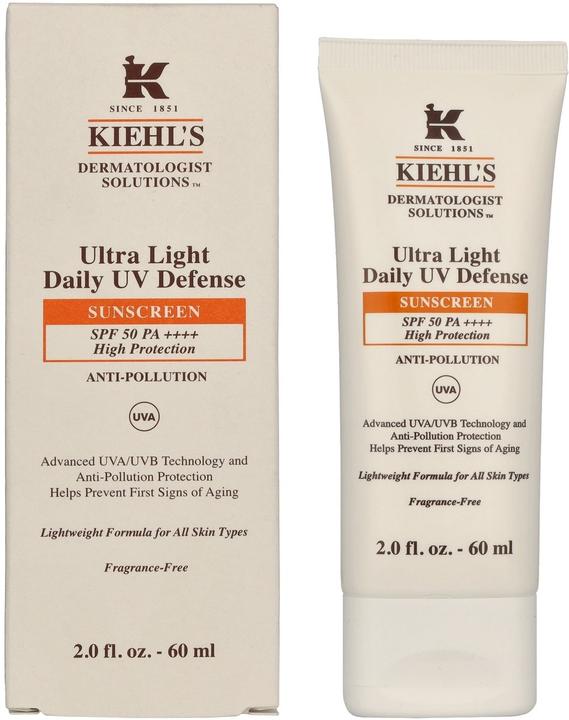 Actual product image Kiehl's Ultra Light Daily UV Defence SPF50 (Sun cream face, SPF 50, 60 ml, 90 g)