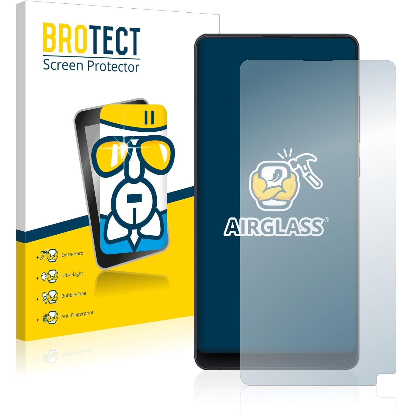BROTECT AirGlass Panzerglasfolie (1 Stück, Xiaomi Mi Mix 2S), Smartphone Schutzfolie, Transparent
