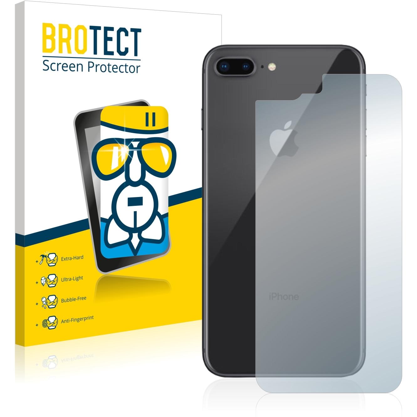 BROTECT AirGlass Panzerglasfolie (1 Stück, Apple iPhone 8 Plus), Smartphone Schutzfolie, Transparent